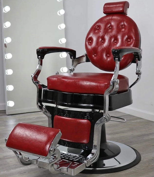 Professional Barber Chair for Salon & Home Use - Heavy Duty Hydraulic Styling Chair with Adjustable Height & Footrest - Perfect for Barbershops, Salons & Personal Grooming
