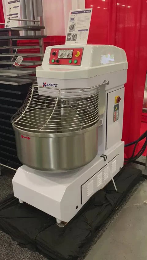 AMFTO Spiral Mixer - Variable Speed 177 lb Dough Capacity, 220V/60Hz/3PH MSP80JET/TR - Perfect for Bakeries, Pizzerias & Commercial Kitchens