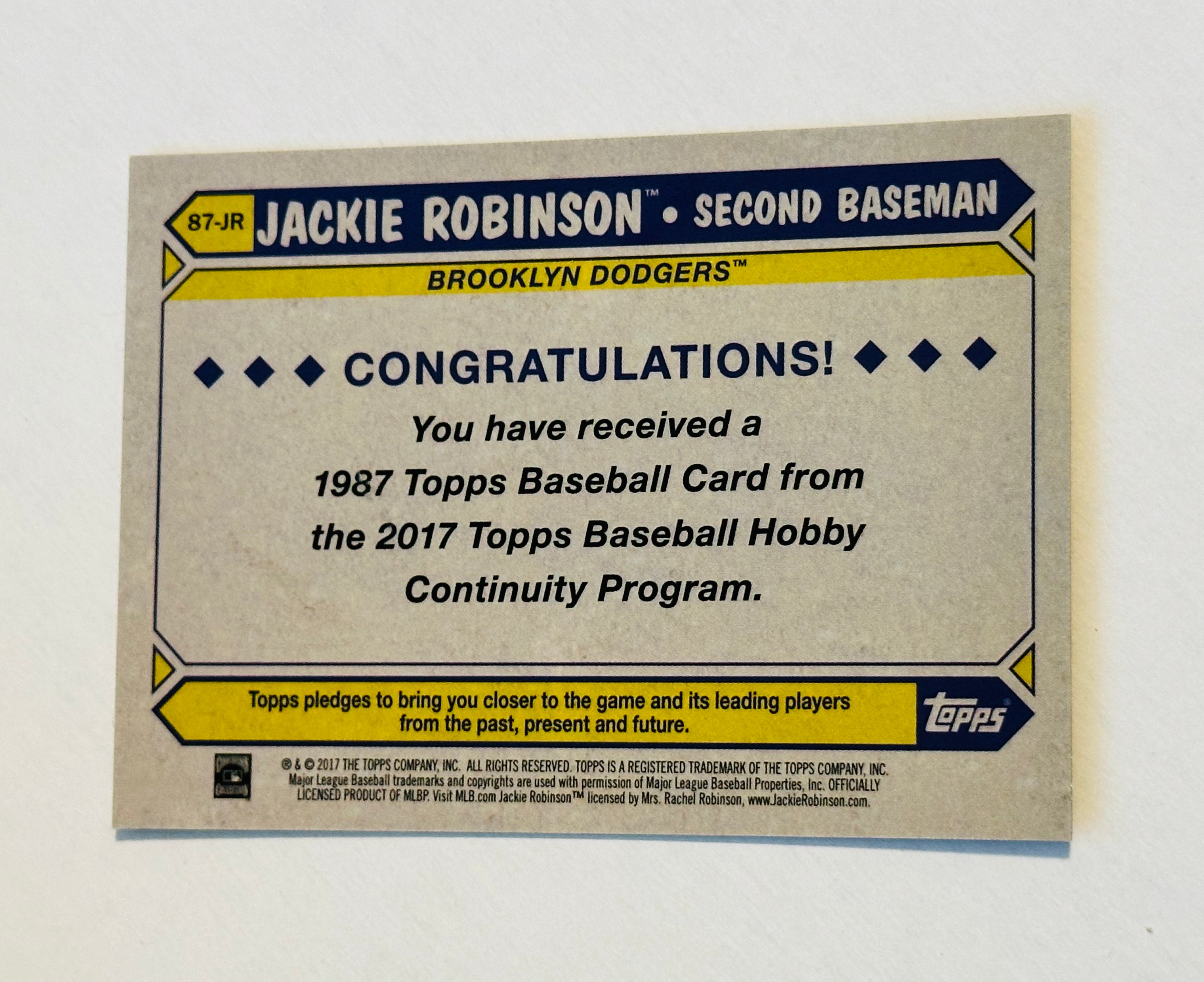 2017 Topps Jackie Robinson Rare Foil Limited Edition Baseball Insert Card - Perfect for Collectors, Sports Memorabilia Enthusiasts & Gift Giving