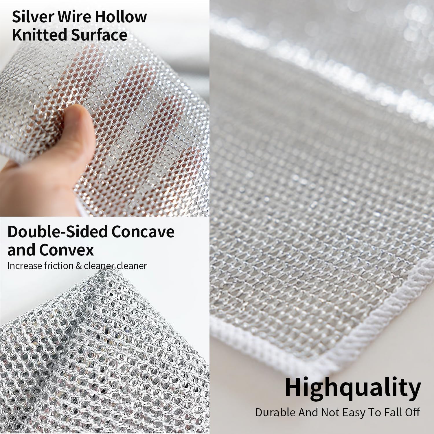 **Pamidhar Non-Scratch Wire Dishcloth – Reusable, Easy Rinse Kitchen Cleaning Cloth for Wet & Dry Dishes (Multicolor 3-Pack) – Perfect for Pots, Pans, Glassware & Stainless Steel**
