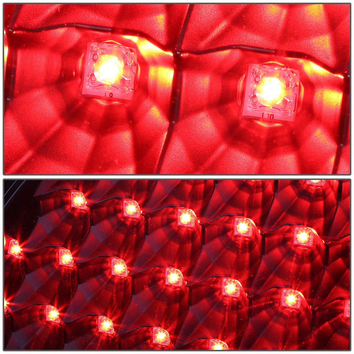 DNA Motoring TL-DRAM05-LED-BK-CL Black LED Tail Lights Pair for 2003-2006 Dodge Ram 1500/2500/3500 - Driver & Passenger Side - Enhances Night Visibility & Style