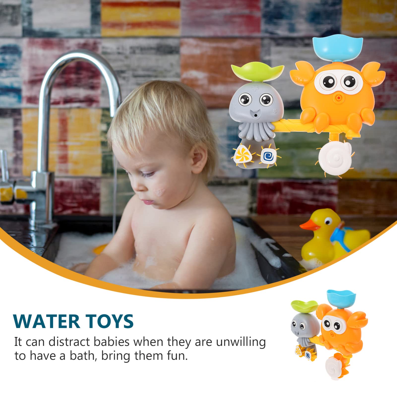 VICASKY 2-Pack Water Toys for Bathtub - Fun Bath Toys for Kids, Floating Squeeze Toys for Baby Toddler Bath Time Play - Perfect for Sensory Play, Bath Time Fun & Early Learning Development