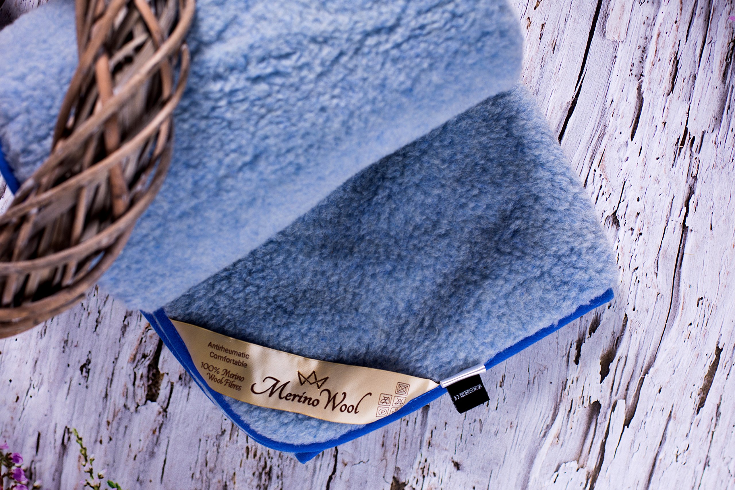 Premium 100% Merino Wool Baby Blanket - Woolmark Certified, Ultra Soft & Warm Natural Crib Blanket (47