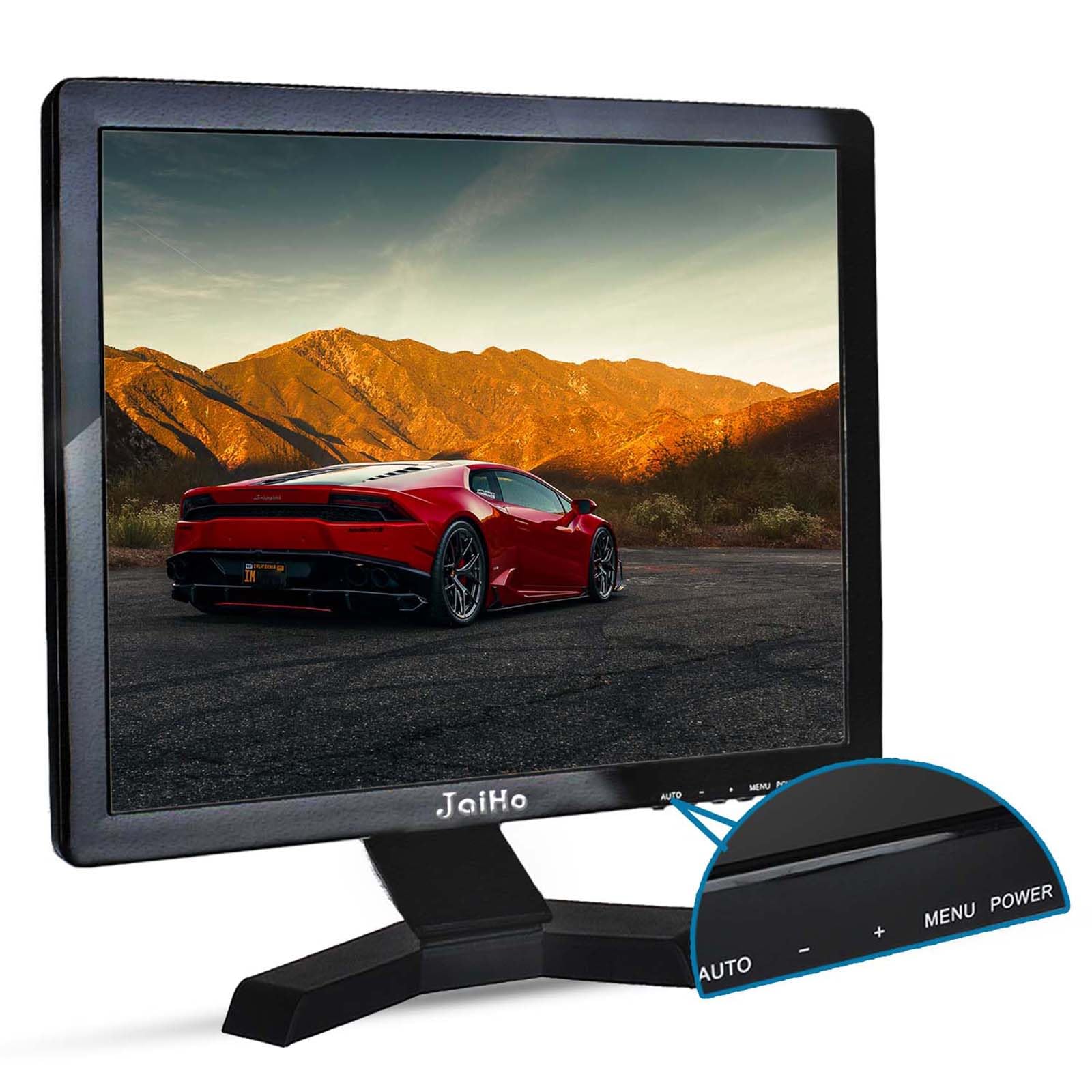 17 Inch LCD Monitor with 1280x1024 Resolution - 4:3 Aspect Ratio, HDMI/VGA/BNC/AV/USB Ports, Built-in Speakers | Ideal for Office Work, Gaming & Home Entertainment