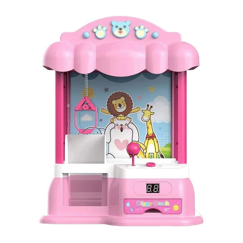 Pink Mini Electric Claw Machine Toy for Kids - Coin-Operated Candy & Doll Catcher Game, Fun Home Arcade Gift for Birthday & Parties - Perfect for Playrooms, Game Nights & Carnival-Themed Events