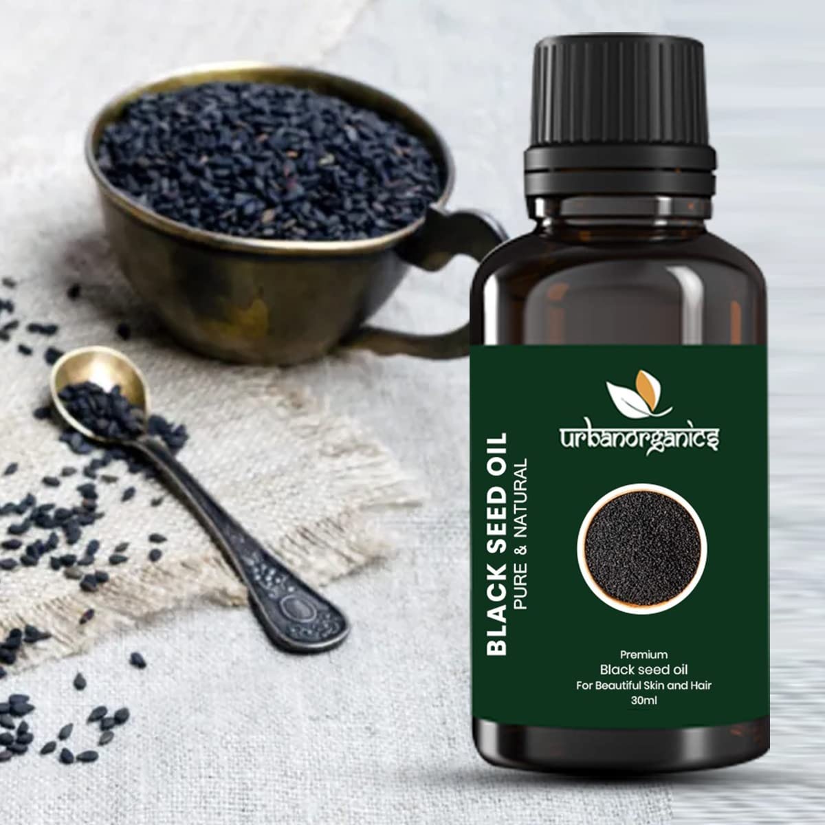 Organic Black Seed Oil for Hair Growth & Skin Care - Anti-Hairfall Treatment, Moisturizes Dry Skin, Adds Shine & Softness (30ml) | Perfect for Daily Hair & Skin Routine, Natural Beauty Regimen
