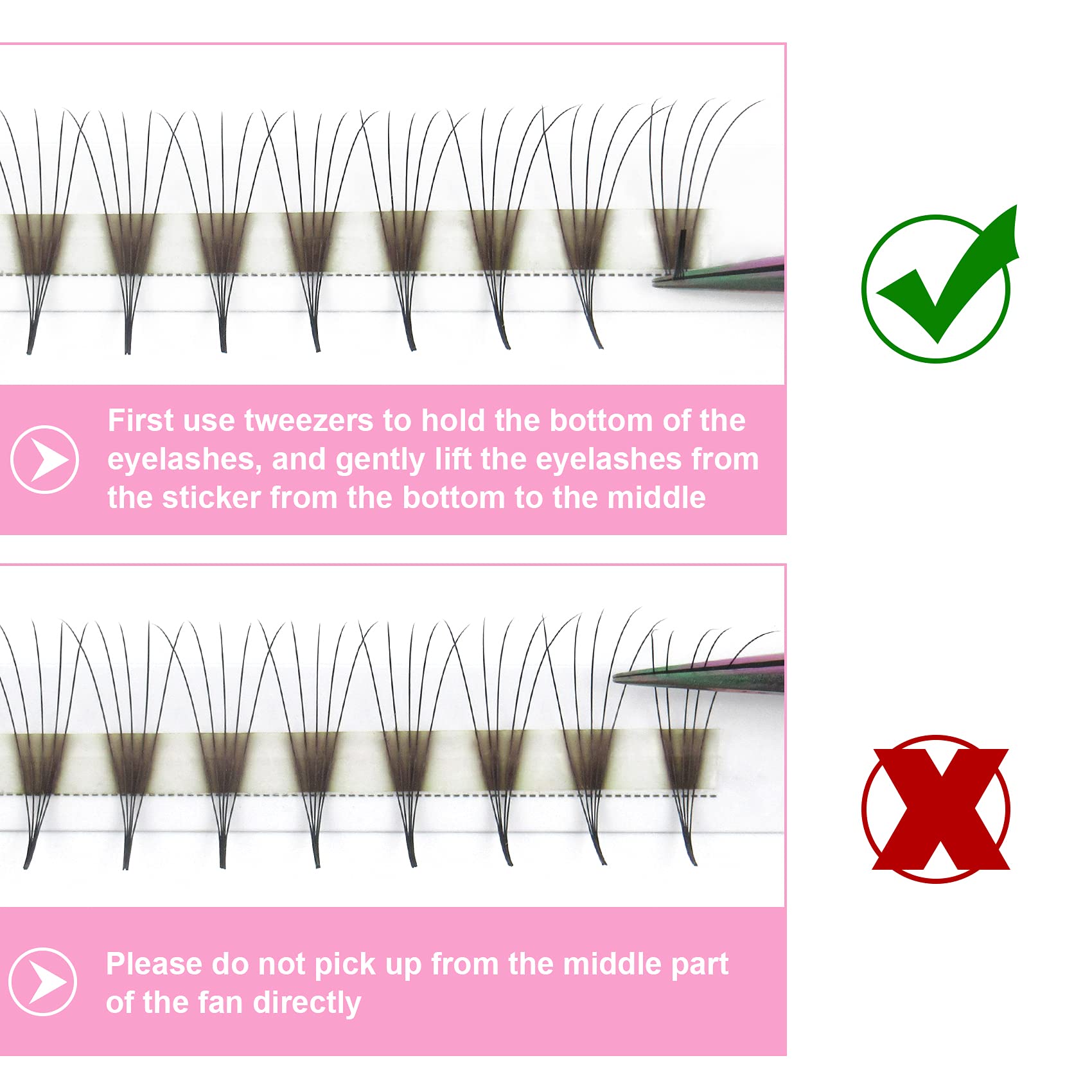 6D-C-0.07-16mm Premade Volume Eyelash Extensions - C/D Curl Pointed Base Fans for Dramatic Look | Perfect for Weddings, Parties & Special Occasions