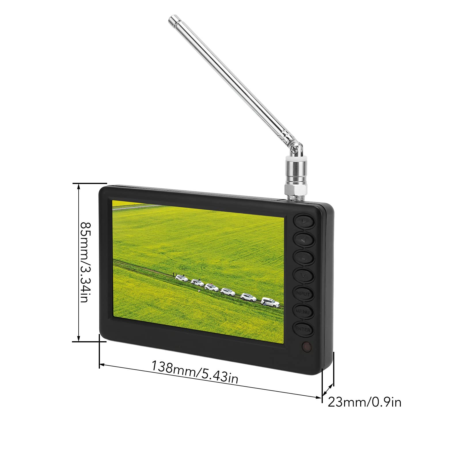 GOWENIC 5 Inch Portable TV with Stand - 1080P HD Rechargeable Mini Digital Television, ISDB-T Compatible for Camping, Fishing, Road Trips & Outdoor Adventures | Perfect for RV, Car, Beach and Holiday Travel