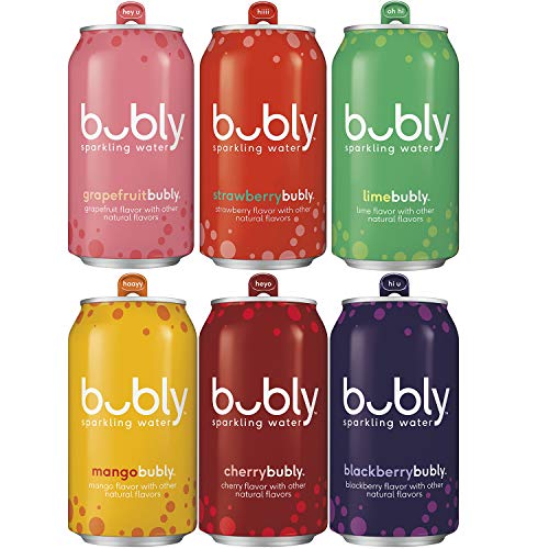 Bubly Sparkling Water Variety Pack - 18 Cans (12 fl oz Each), Zero Sugar & Zero Calories, 6 Refreshing Flavors - Perfect for Parties, Office & Healthy Hydration