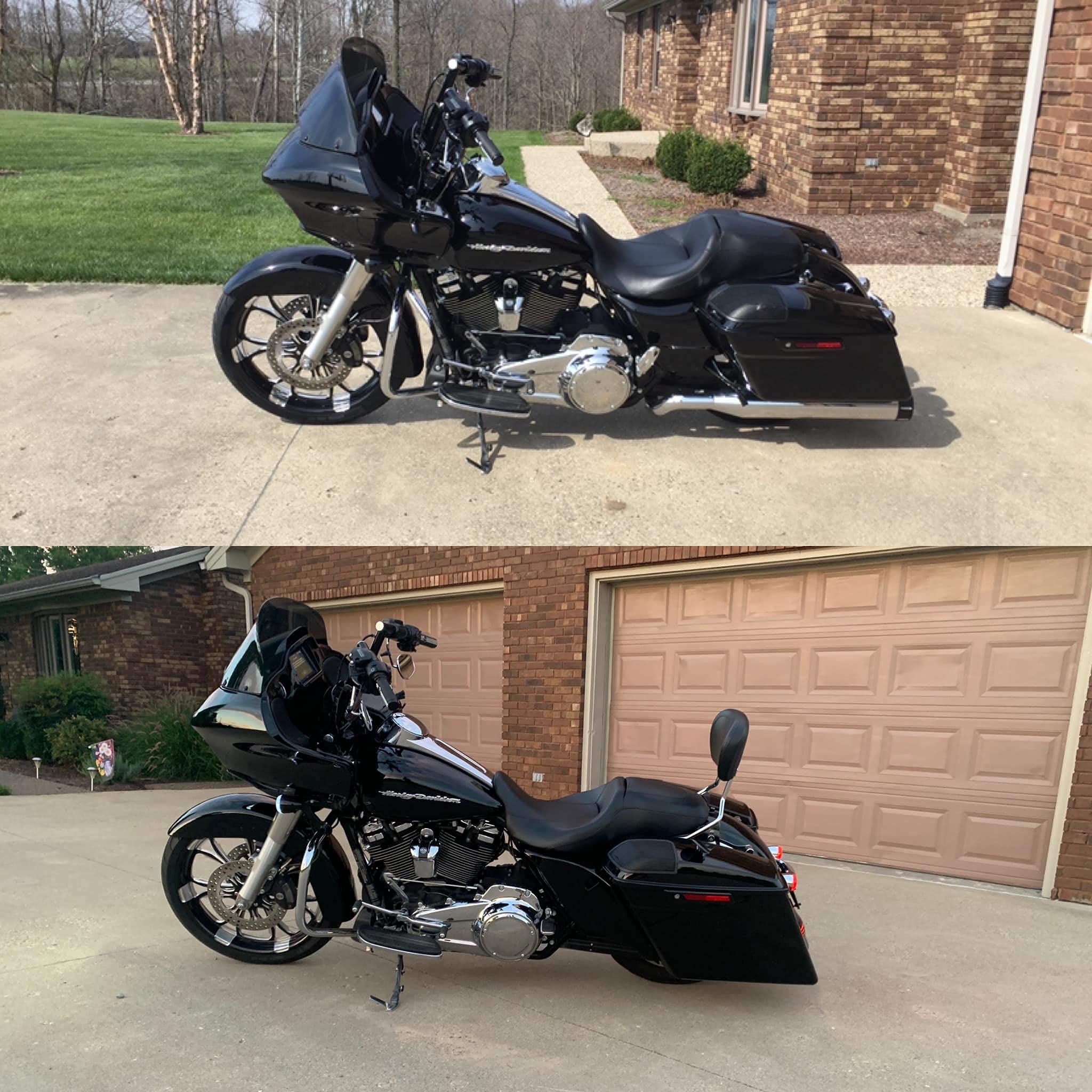 Premium Vivid Black Harley Saddlebags - Waterproof Motorcycle Luggage Bags for 2014+ Harley Davidson Touring Models - Perfect for Long Distance Rides & Road Trips