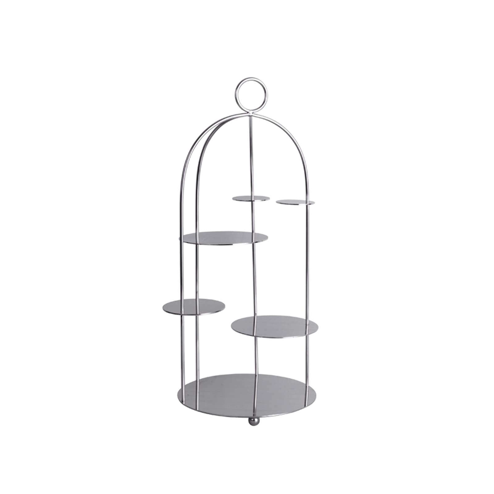 Silver 3-Tier Metal Cake Stand with Handles - Multi-Layer Dessert Display for Cupcakes, Pastries, Fruits - Perfect for Afternoon Tea, Wedding, Birthday Party & Home Decor Serving Tray