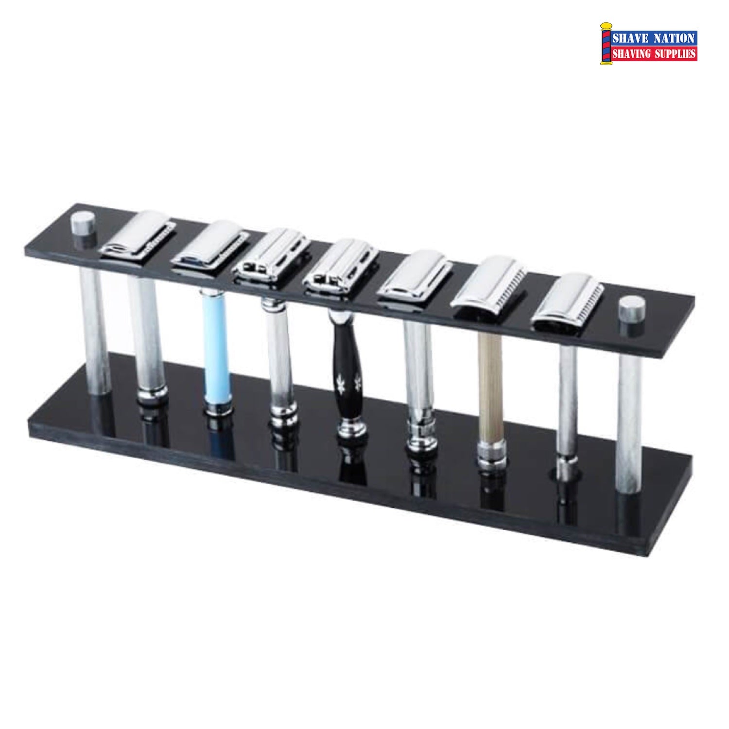 7-Day Razor Storage Stand - Rustproof & Hygienic Shaving Organizer for Bathroom, Travel & Gym - Perfect for Men's & Women's Razors