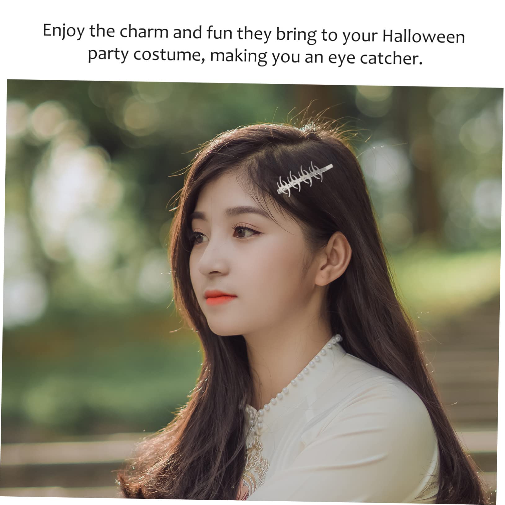 Minkissy Stylish 4-Piece Halloween Hair Clips Set - Punk Fashion Hair Accessories for Women | Perfect for Costume Parties, Cosplay & Gothic Outfits