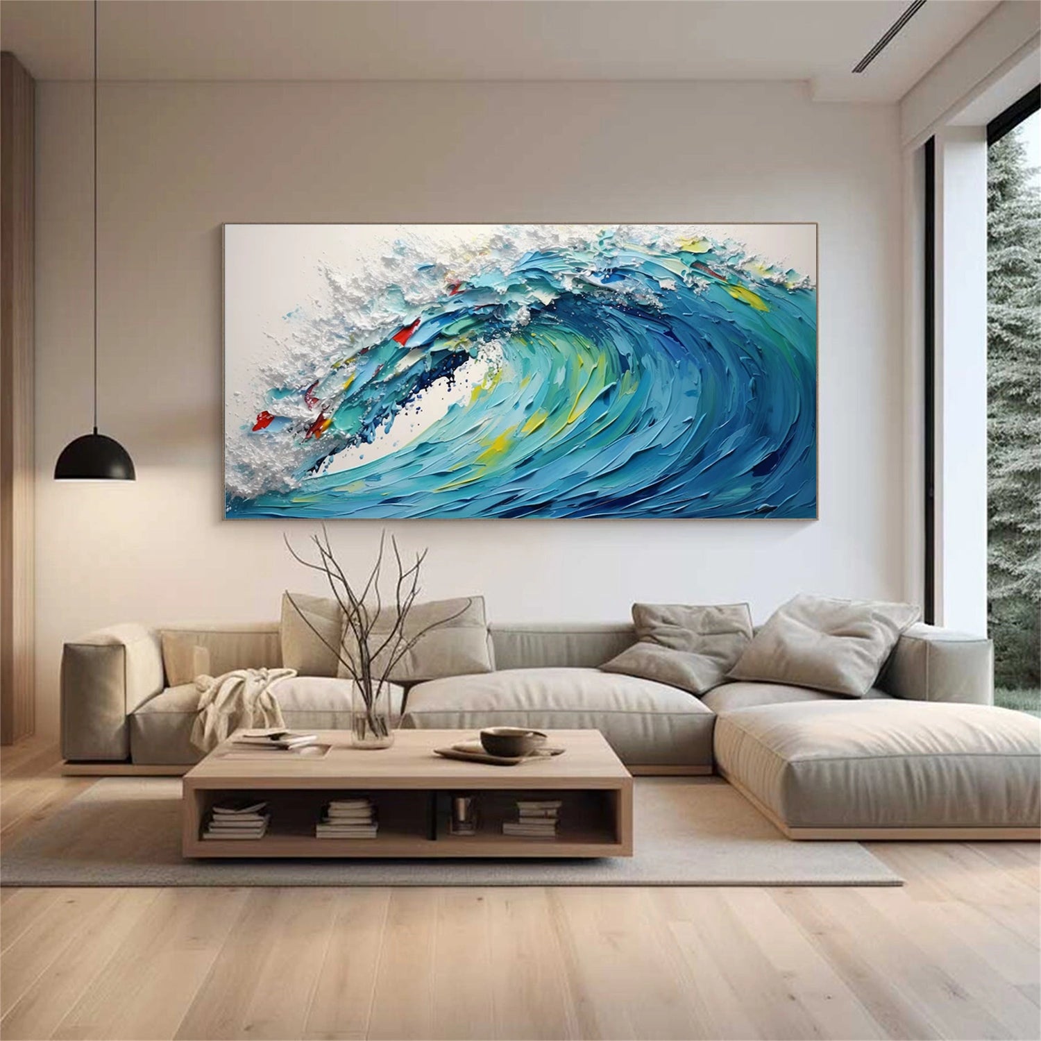 Ocean and Sky Painting #OS 242 - Stunning Seascape Wall Art for Home & Office Decor | Perfect for Living Room, Bedroom or Coastal Themed Spaces