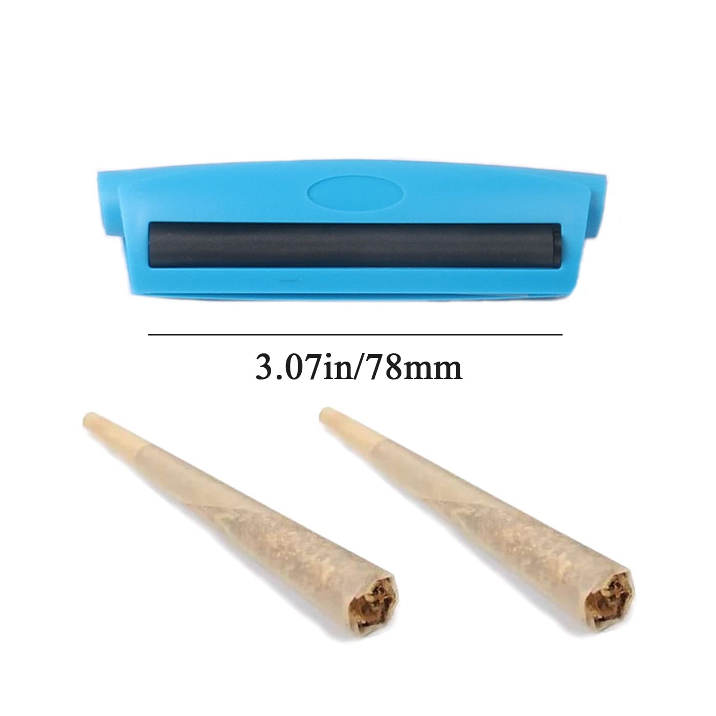 VOVCIG Manual Cigarette Rolling Machine - 78MM Plastic Tobacco Roller for Perfect Handmade Cigarettes (Blue) | Ideal for DIY Smokers, Travel & Home Use