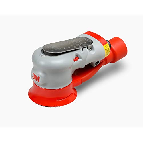 3M Elite Central-Vacuum-Ready Random Orbital Sander - Pneumatic Palm Sander for Woodworking, Metal & Composite Materials - 3