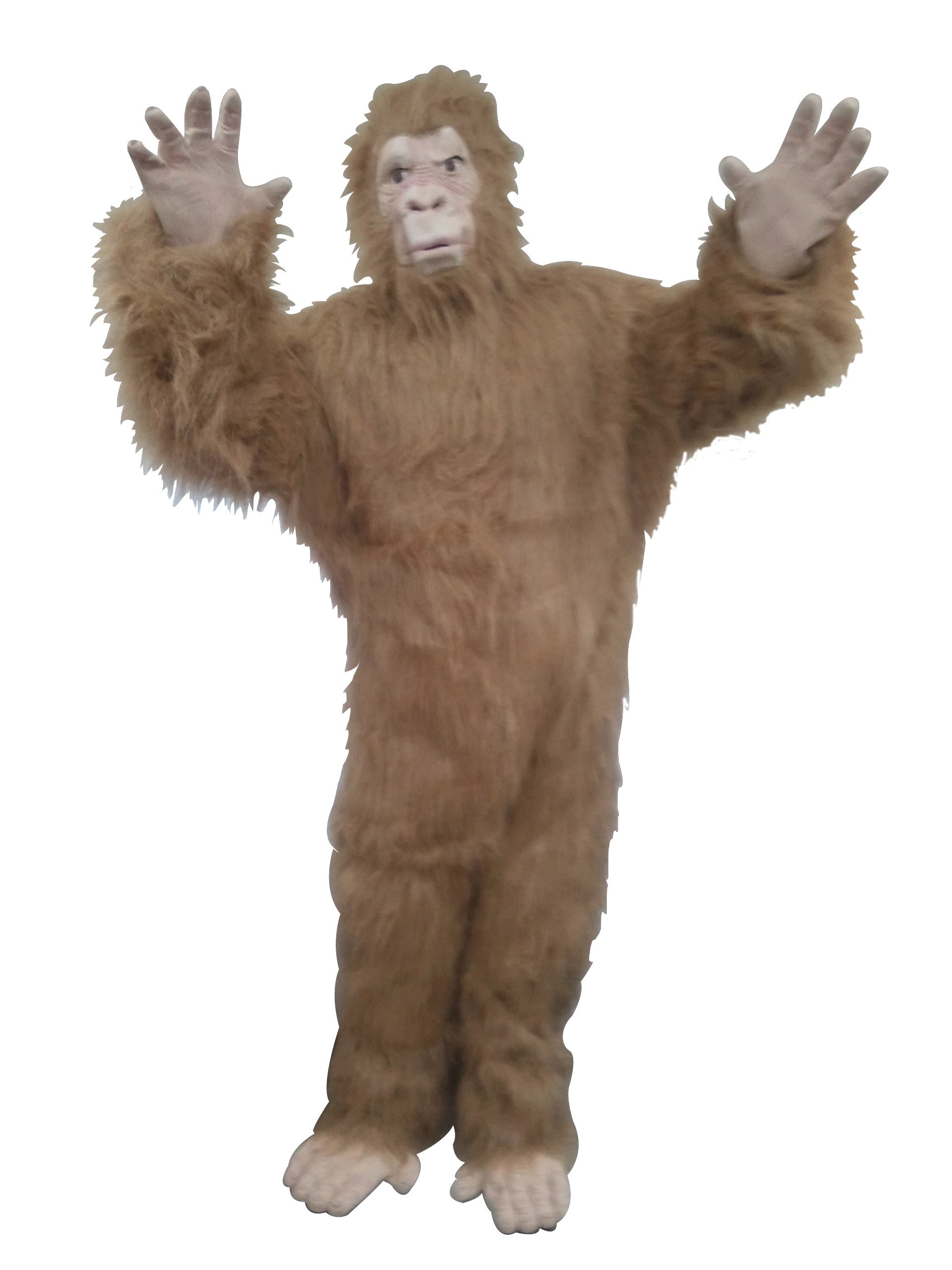 Men's Plus-Size Brown Gold Gorilla Costume - Halloween Cosplay, Jungle Party, Themed Events & Costume Contests
