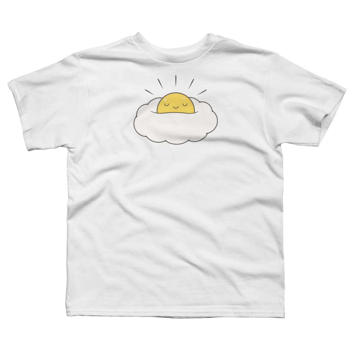 Design By Humans Boys Egg Cloud Graphic Tee by Kimvervuurt - Soft Cotton T-Shirt for Kids - Perfect for Casual Wear, School & Playtime