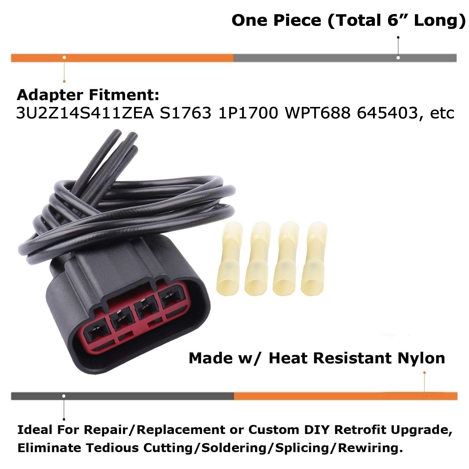 Female Electrical Connector with 7 Wires for Ford Lincoln HVAC Blower Motor Resistor - Compatible with Car AC Heater System Repair & Replacement