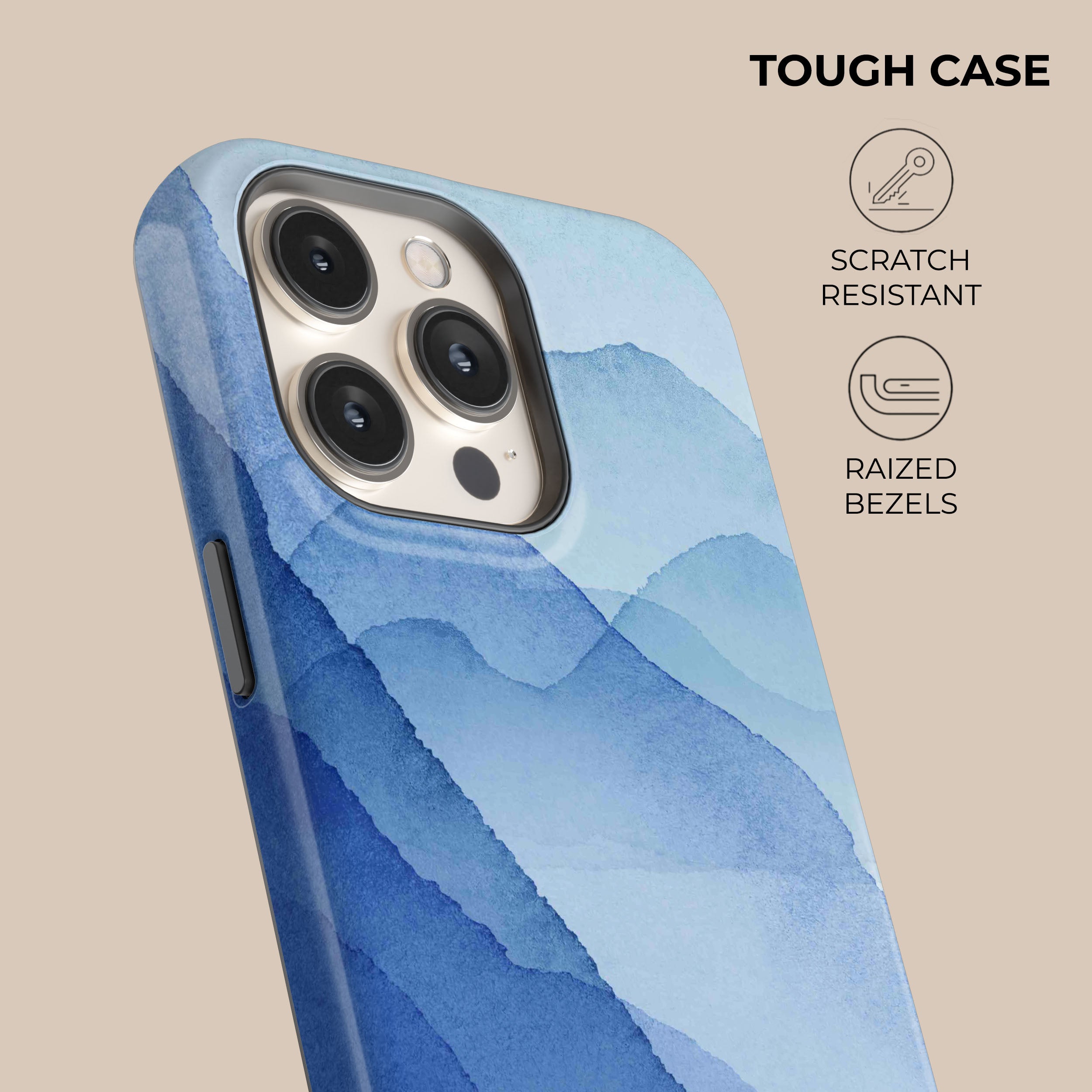 Premium Blue Sugar Shockproof Phone Case - Trendy & Durable Protective Cover for iPhone & Samsung - Perfect for Everyday Use, Travel & Outdoor Activities