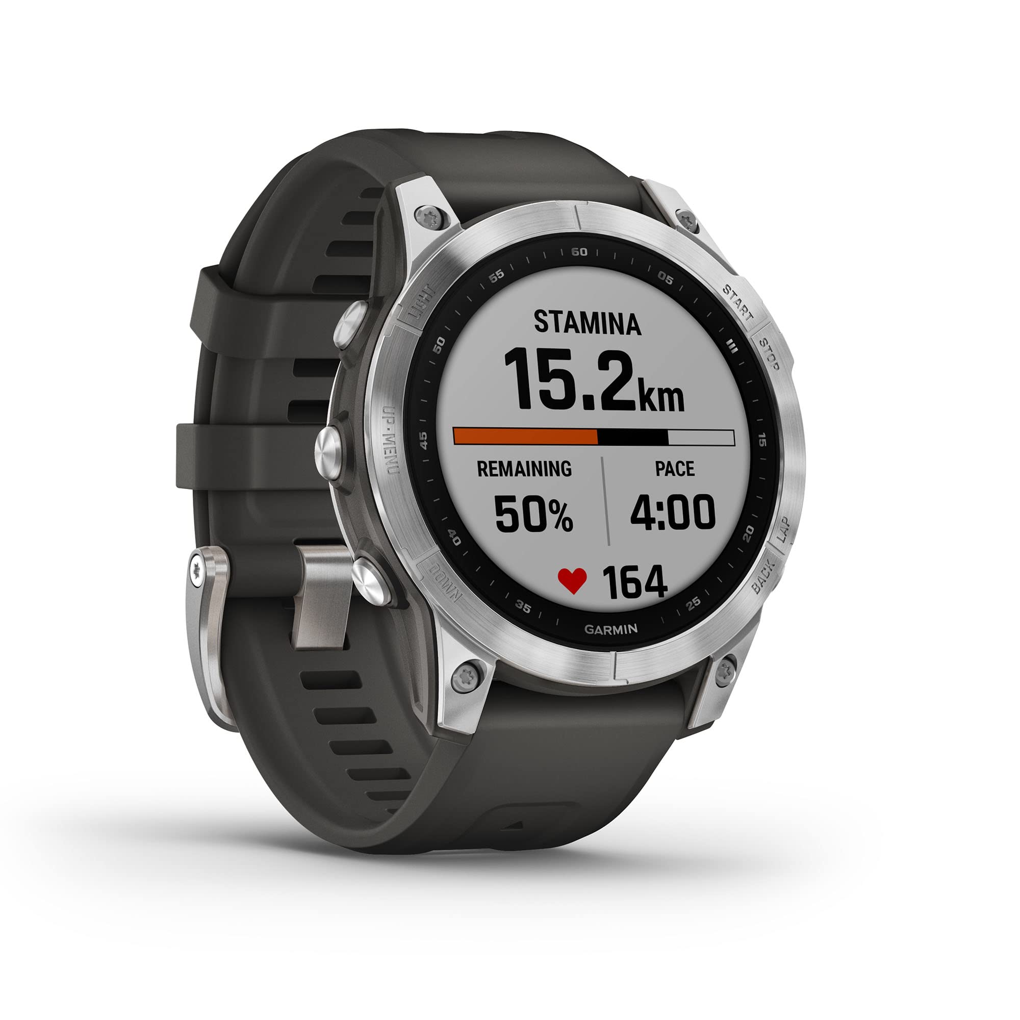 Garmin fēnix 7 Premium Multisport GPS Smartwatch - Silver/Gray Stainless Steel (Renewed) | Hiking, Running, Swimming & Outdoor Adventure Watch