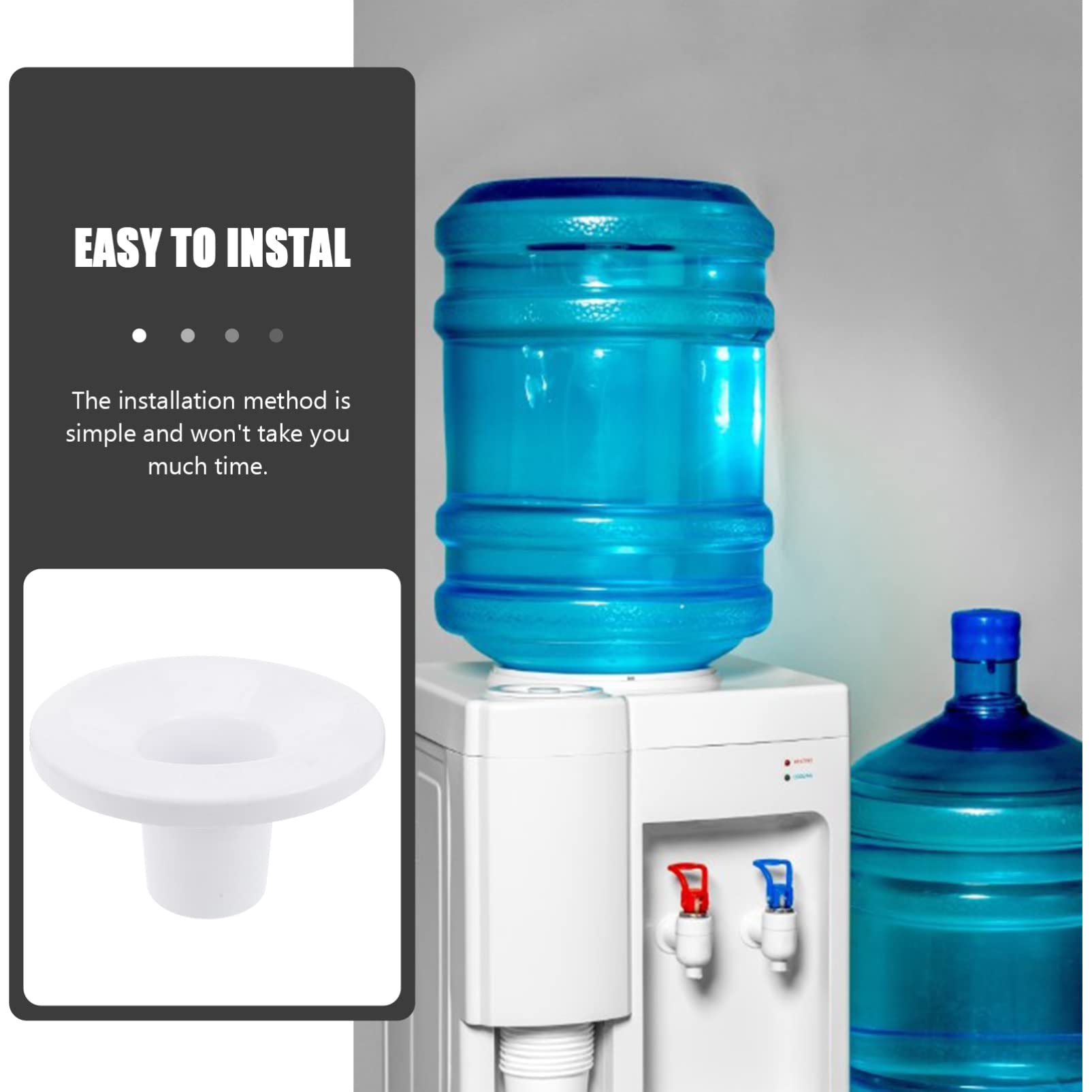 2Pcs Universal White PP Water Dispenser Pump Replacement Parts - Nozzle & Bucket Seat for Zero & Standard Water Dispensers - Perfect for Home, Office & Outdoor Use