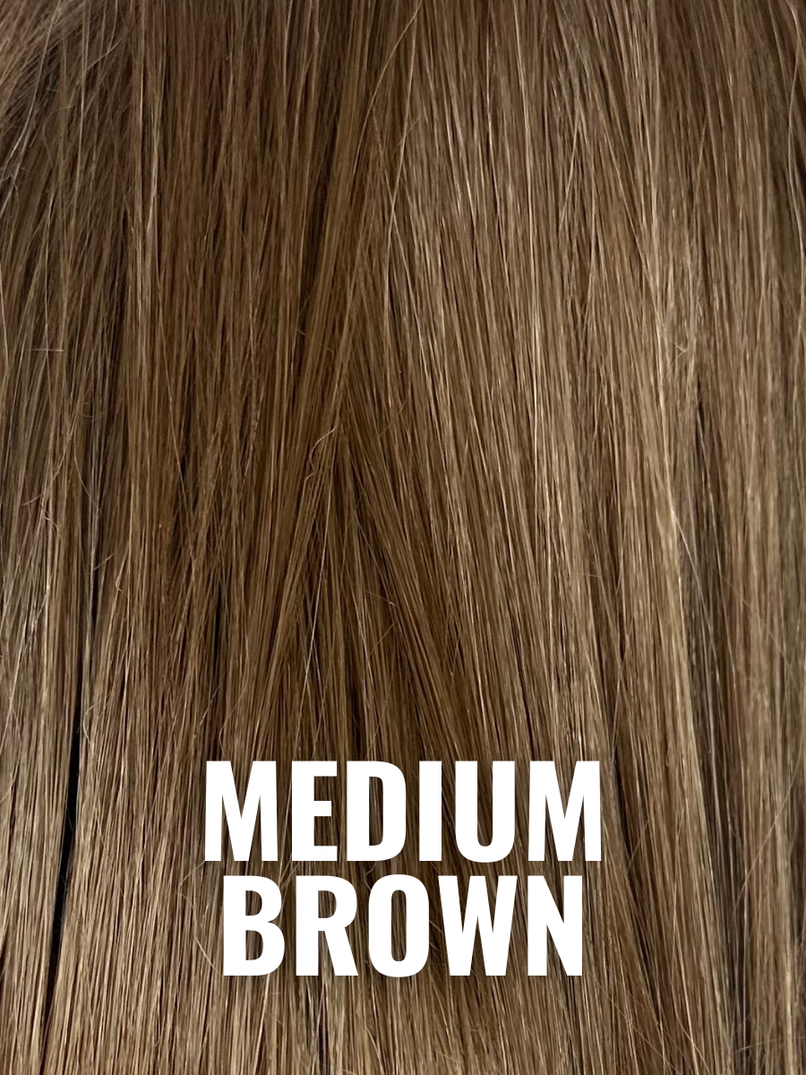 INFINITE HEART Medium Brown Hair Extensions - Clip-in Human Hair for Volume & Length - Perfect for Parties, Weddings & Everyday Styling