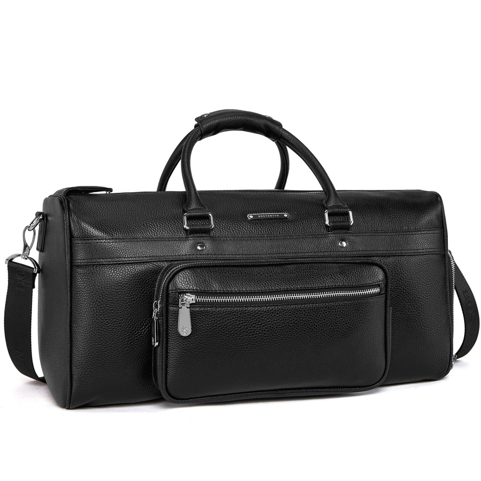 Premium Genuine Leather Duffel Bag for Men - Travel Weekender Overnight Luggage Carryall - Perfect for Business Trips, Gym & Weekend Getaways