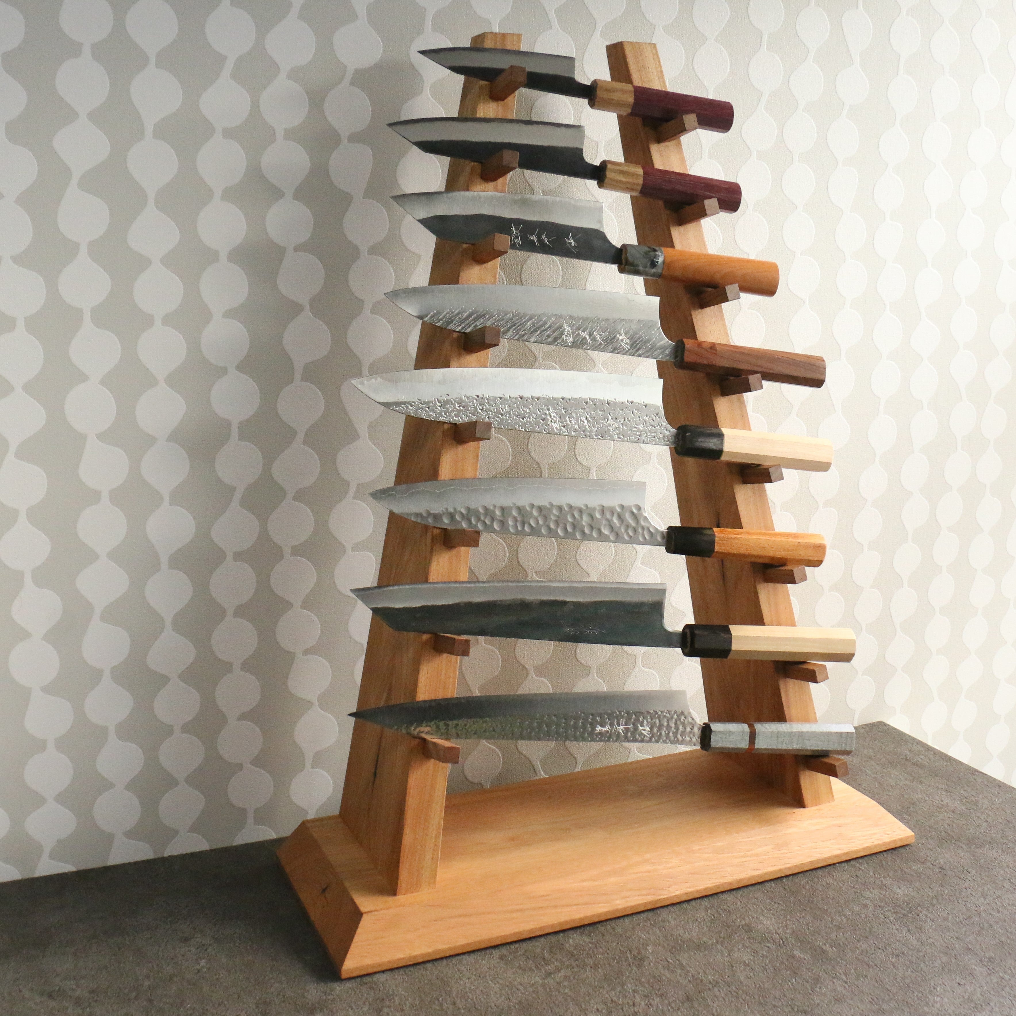Premium 8-Slot Knife Holder - Sturdy Knife Storage Tower for Kitchen Countertop | Perfect for Organizing Chef Knives, Steak Knives & Kitchen Utensils | Ideal for Home Chefs & Professional Kitchens