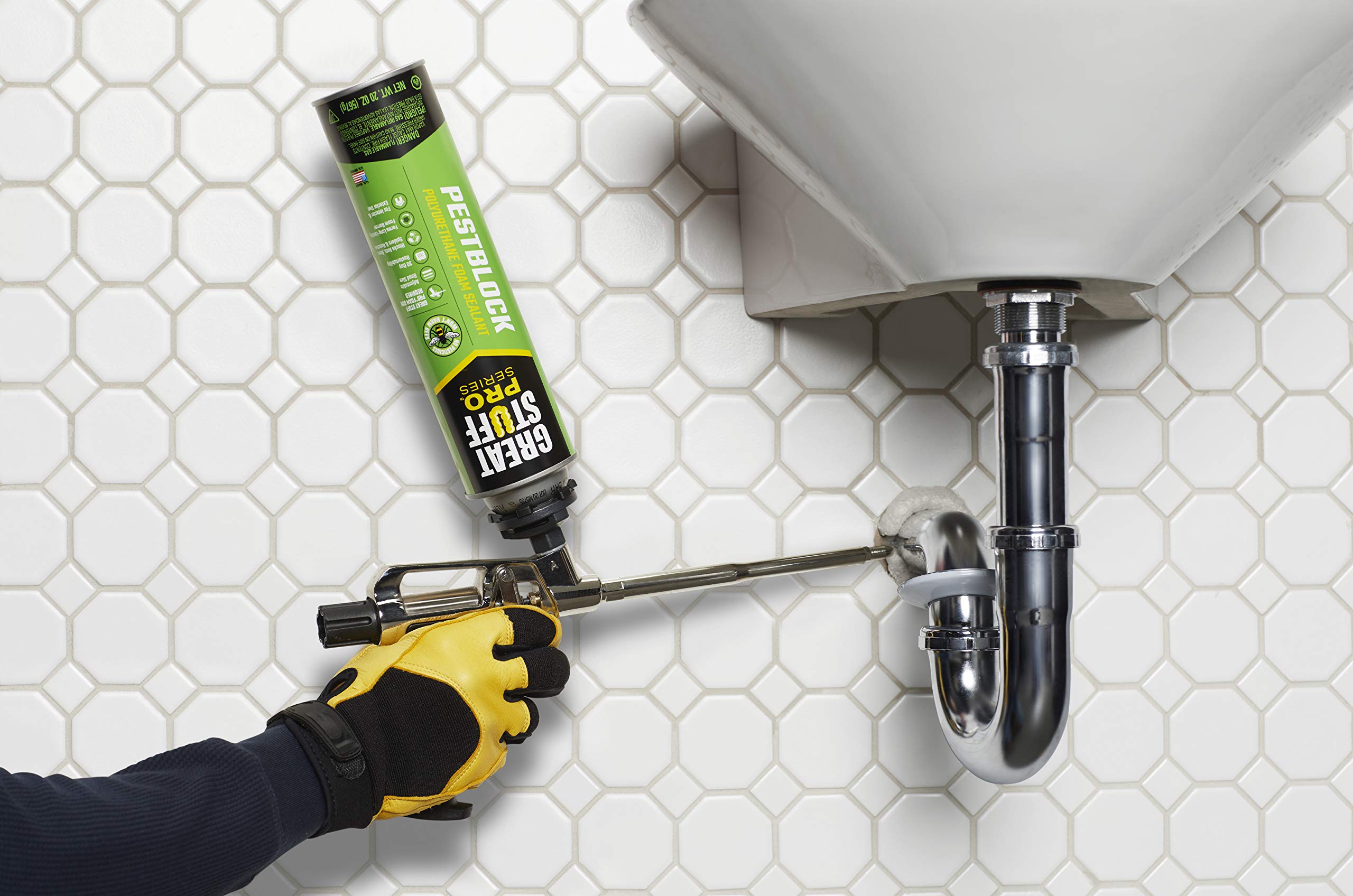 Great Stuff Pro Pestblock Insulating Foam Sealant - 20 fl. oz - Expands to Seal Gaps & Cracks - Pest & Rodent Barrier - Ideal for Home, Garage & Basement Insulation