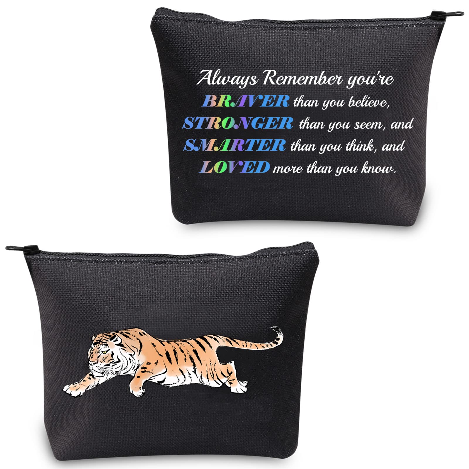 Tiger Makeup Bag - Inspirational Animal Lover Gift for Travel & Cosmetics