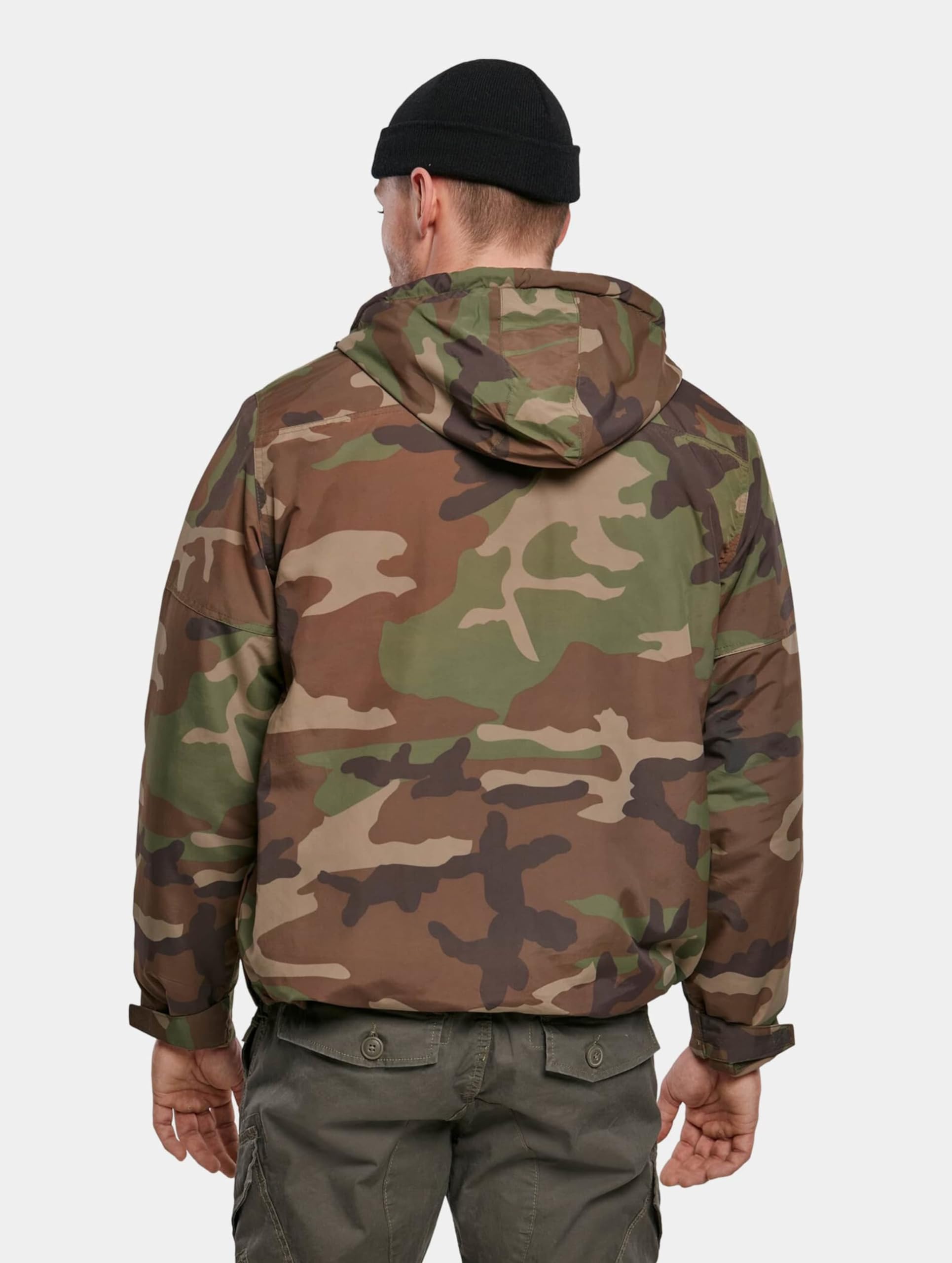 Men's Lightweight Windbreaker Jacket - Olive Green Waterproof Outdoor Sports Coat for Hiking, Running & Travel