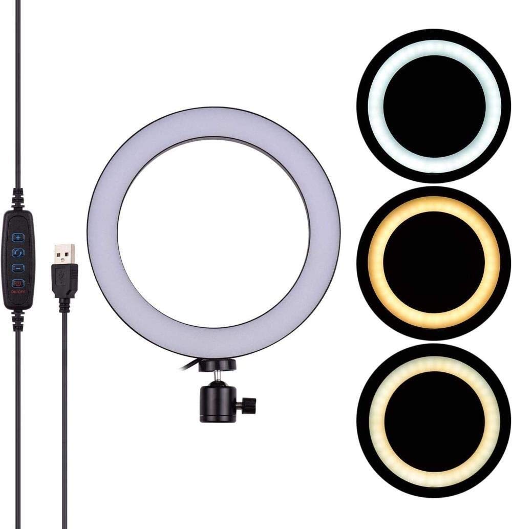 10 Inch 26cm LED Ring Light with Phone Clip - 360° Rotatable Fill Light for Live Streaming, Selfies, YouTube Videos & Photography - Perfect for TikTok, Instagram & Makeup Videos