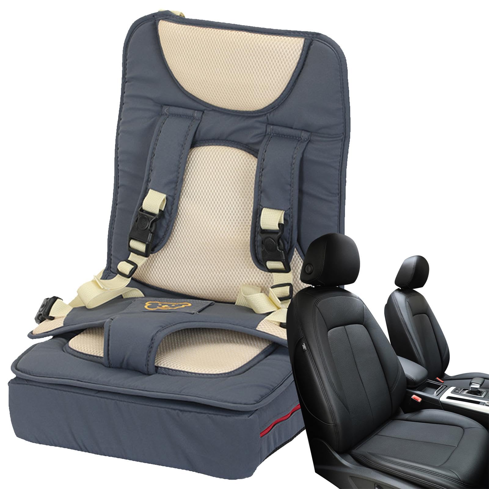 Kids Booster Seat Cushion - High Back Car Seat for Children | Portable, Forward Facing Belt Positioning Booster with Extended Legroom - Perfect for Road Trips, School Commutes & Family Travel