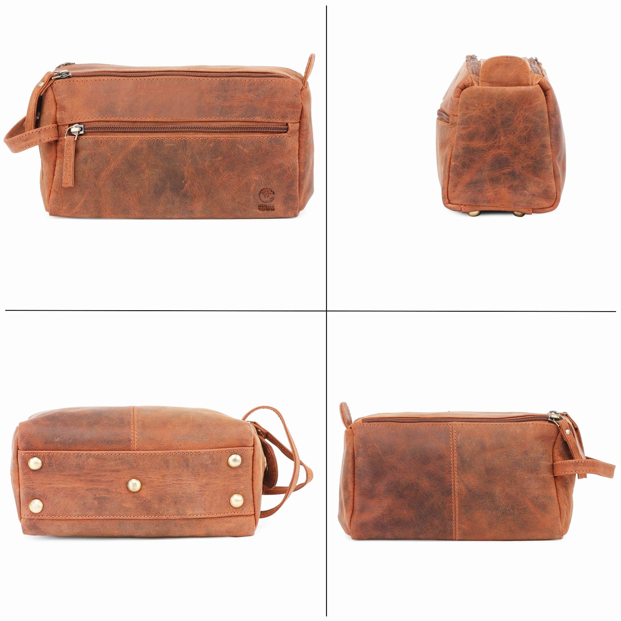 Premium Leather Duffel Bag & Toiletry Bag Set - Stylish Travel Weekender for Men & Women | Perfect for Business Trips, Gym, Weekend Getaways & Gifts