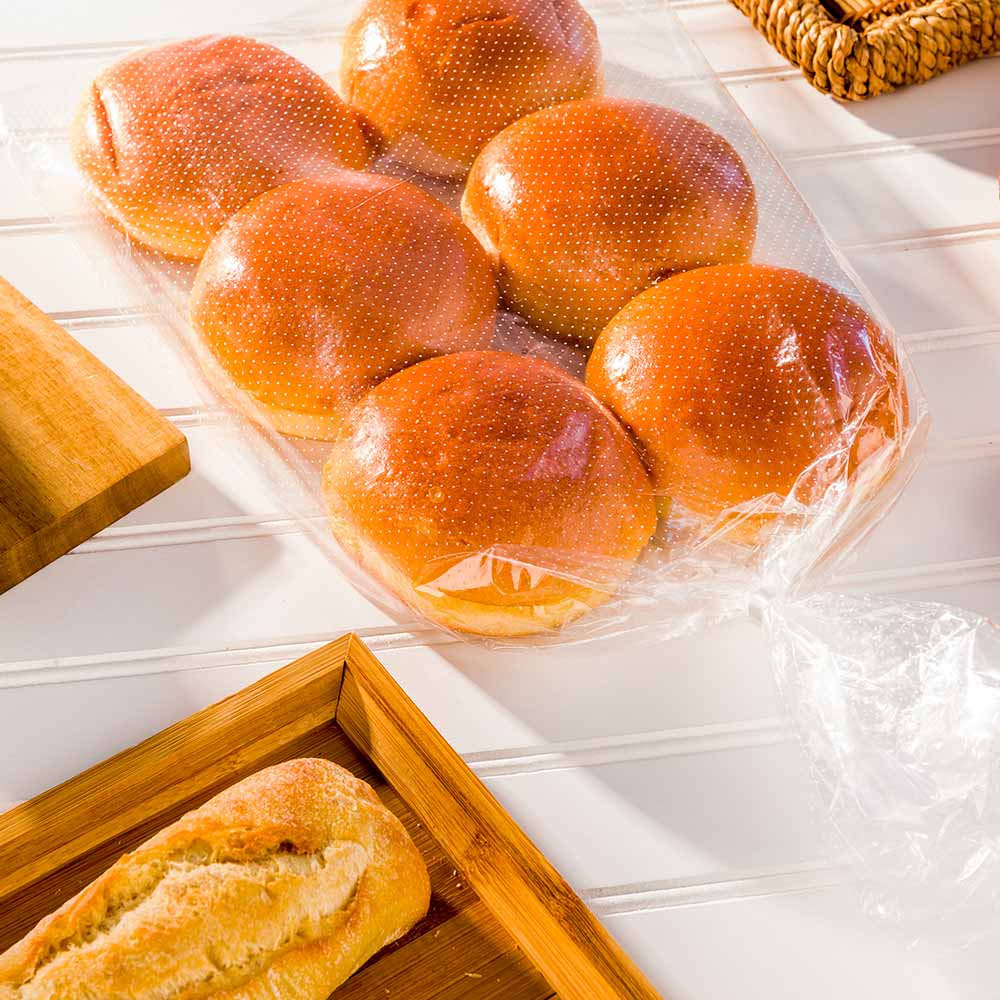 Clear Plastic Bread Bags with Micro Perforations & Wicket Dispenser - 11
