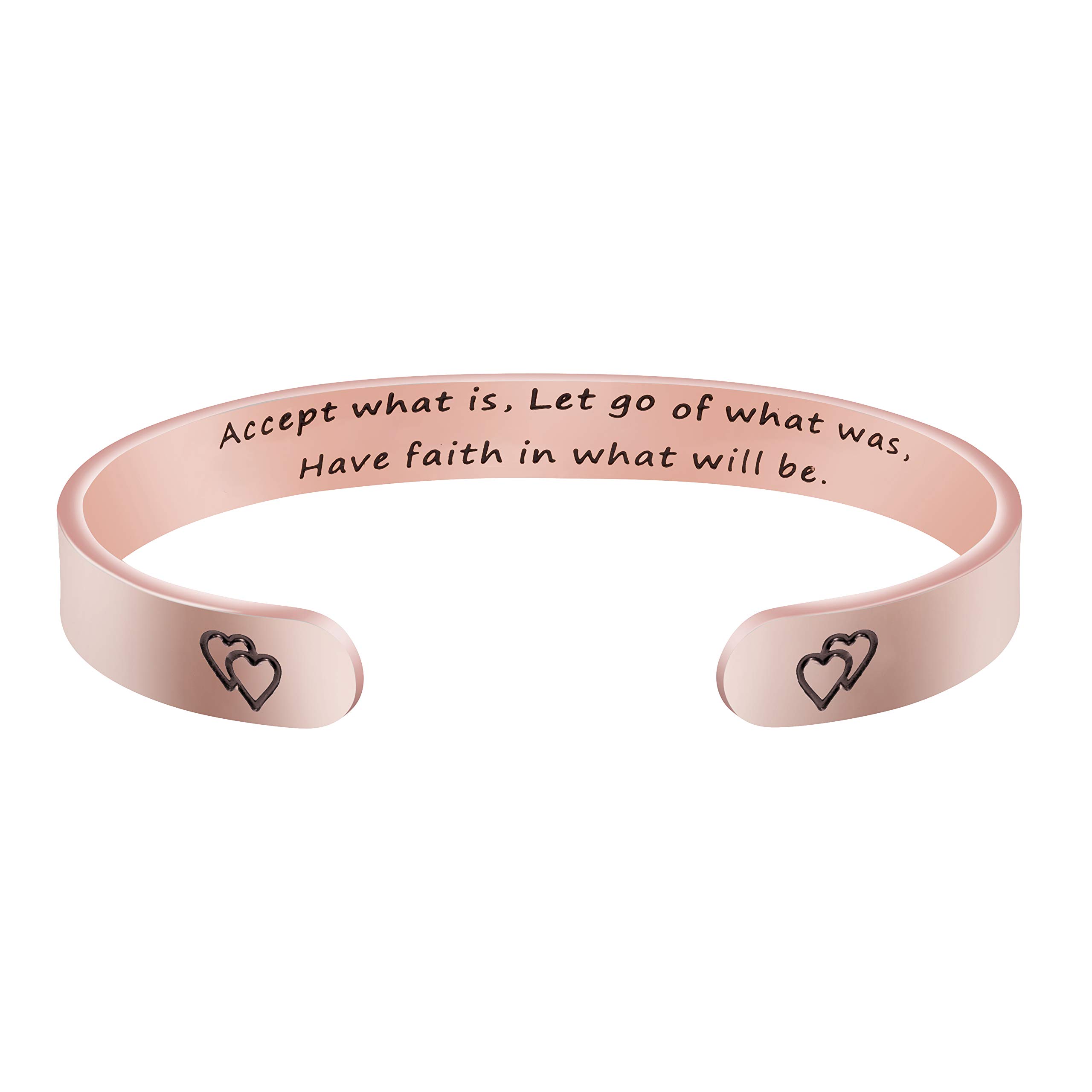 JoycuFF Stainless Steel Bracelet for Women - Elegant Cuff Bangle Gift for Mom, Mother, Wife - Christmas, Birthday, Thanksgiving Present - Meaningful Year-Round Jewelry for Special Occasions & Everyday Wear