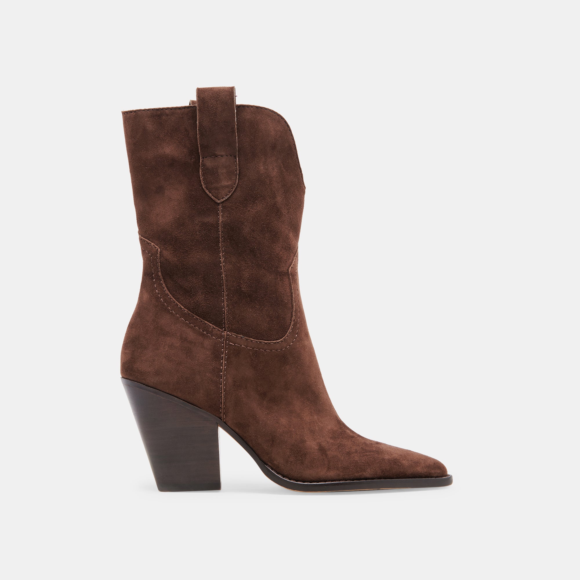 JESSEY BOOTS DK BROWN SUEDE ANKLE BOOTS - Women's Casual Suede Booties for Fall & Winter | Perfect for Office, Dating & Everyday Wear