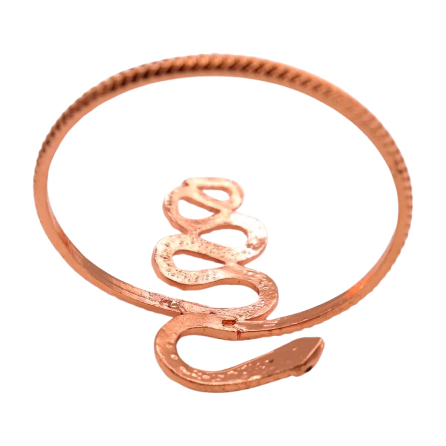 Elegant Rose Gold Snake Wrap Around Upper Arm Cuff Bracelet for Women - Fashion Jewelry for Parties, Weddings & Special Occasions
