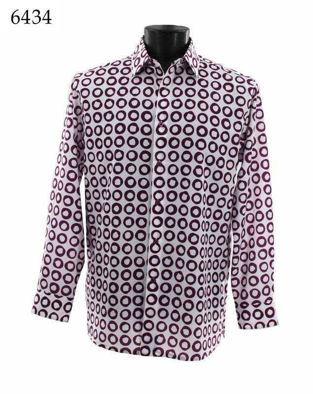 Bassiri Men's Long Sleeve Casual Shirt 6434 - Comfortable Button Down Work Shirt for Office, Business & Everyday Wear
