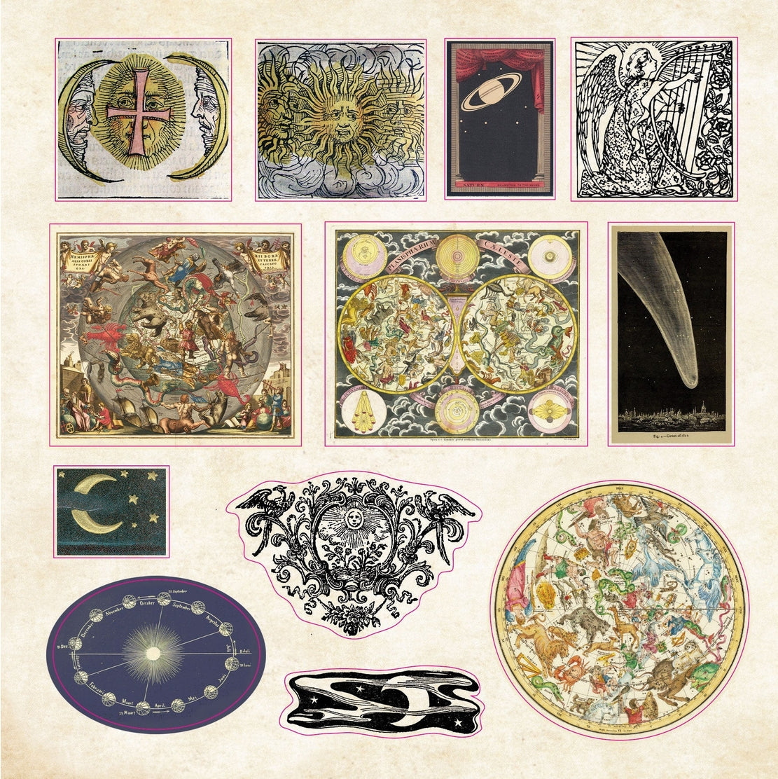 Celestial Wonders Sticker Book for Kids - Space & Galaxy Themed Stickers for Scrapbooking, Journals, and DIY Crafts - Perfect for School Projects and Creative Play