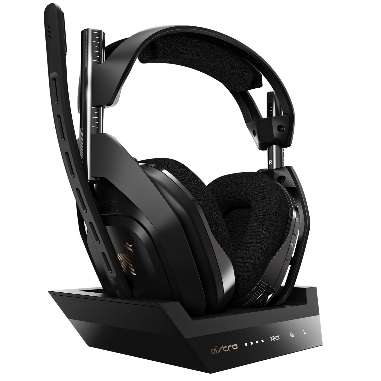 ASTRO Gaming A50 Wireless Gaming Headset with Base Station Gen 4 - Xbox Series X|S, Xbox One, PC & Mac Compatible - Black/Gold - Premium Surround Sound for Gaming, Streaming & Virtual Meetings