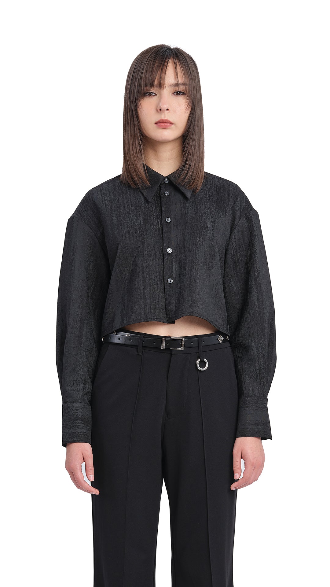 Stylish Mesh Trimmed Crop Shirt for Women - Trendy Summer Fashion Top - Perfect for Casual Outings, Beach Vacations & Music Festivals