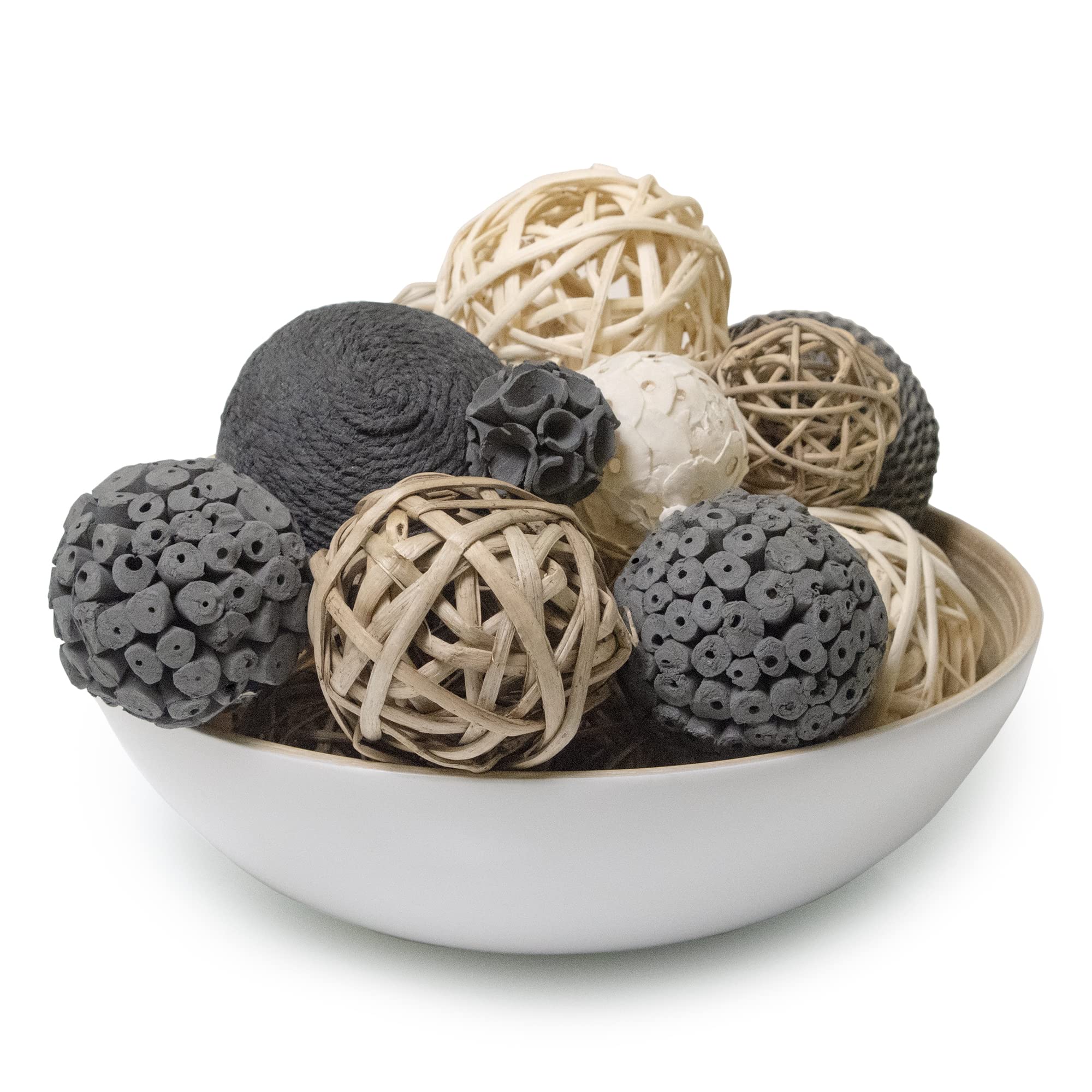 ANDALUCA Large Decorative Vase Filler Balls - 200 Grey Orbs for Centerpieces, Wedding Decor, Tabletop Displays & Home Decoration