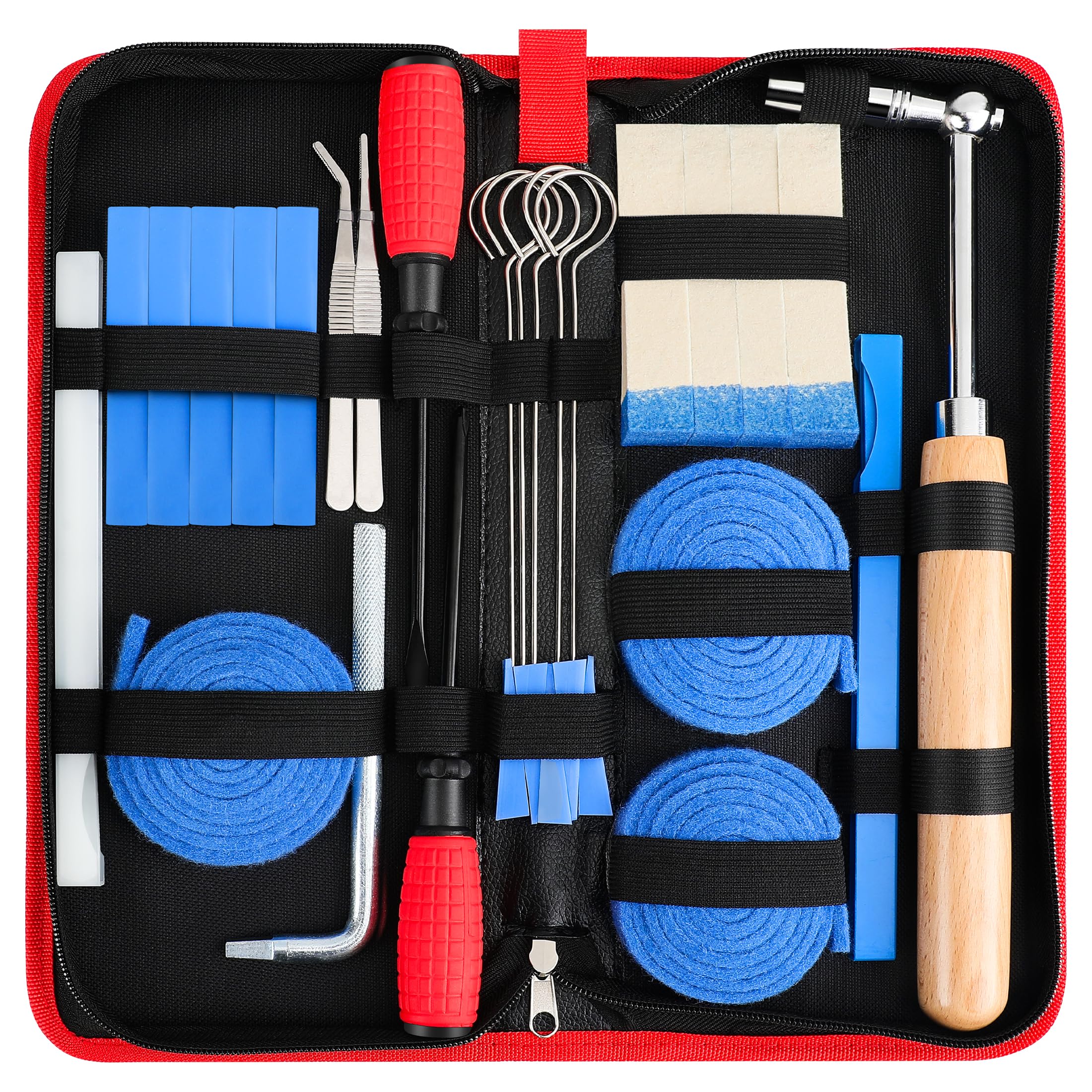 CONCHACIELO Professional Piano Tuning Kit - Complete Set with Tuning Wrench, Mutes & Portable Case for Beginners & Experts | Perfect for Home Pianos, Grand Pianos & Music Schools