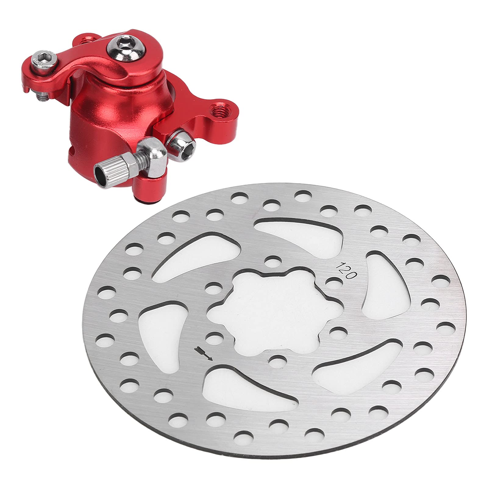 High-Performance Bike Disc Brake Kit - CNC Aluminum Alloy Motorcycle Brake Disc & Caliper Replacement for MBX10 MBX11 Moto Rear Mini Bike 47 49 Pocket Bike - Easy Installation & Enhanced Safety for Off-Road, Trail & Street Riding