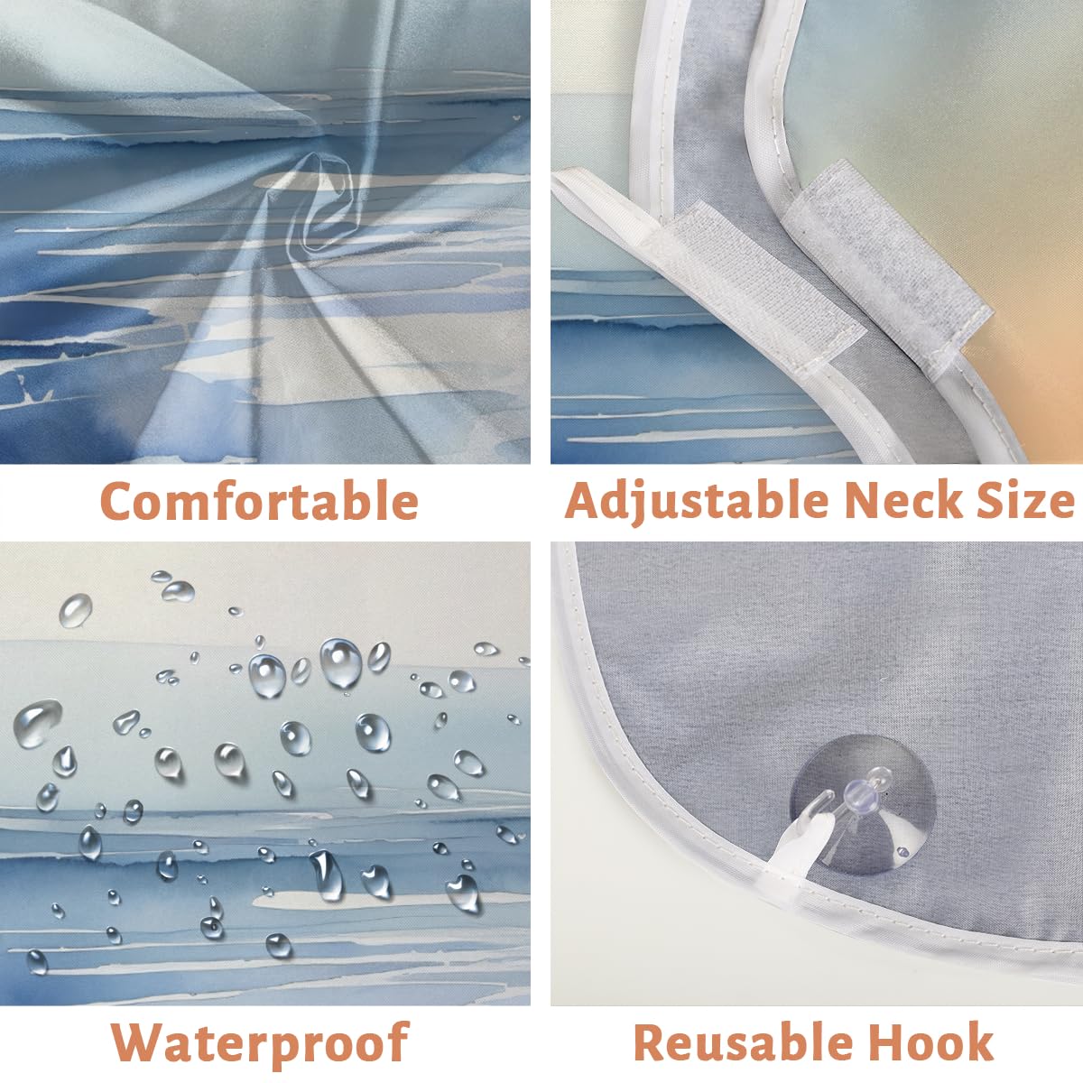 Premium Waterproof Beard Shaving Bib for Men - Artist & Barber Apron for Hair Dye, Makeup & Grooming - Sink Hair Catcher for Beard Trimming & Lineup - Ideal Gift for Barbers & DIY Grooming at Home