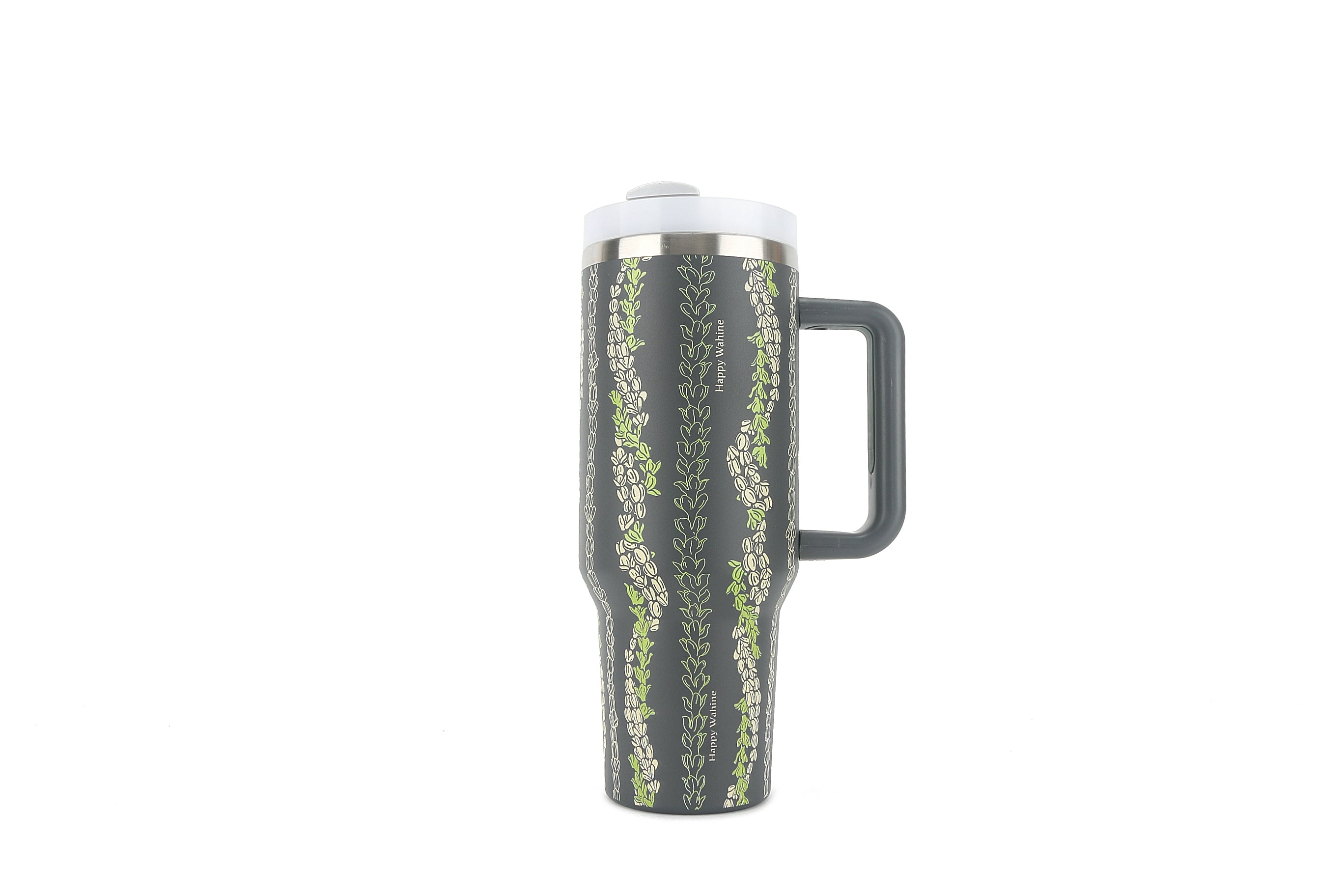 40oz Insulated Stainless Steel Tumbler with Lid & Straw - Pakalana Grey | Hot & Cold Drink Cup for Coffee, Tea, Water | Perfect for Office, Gym, Travel & Outdoor Activities