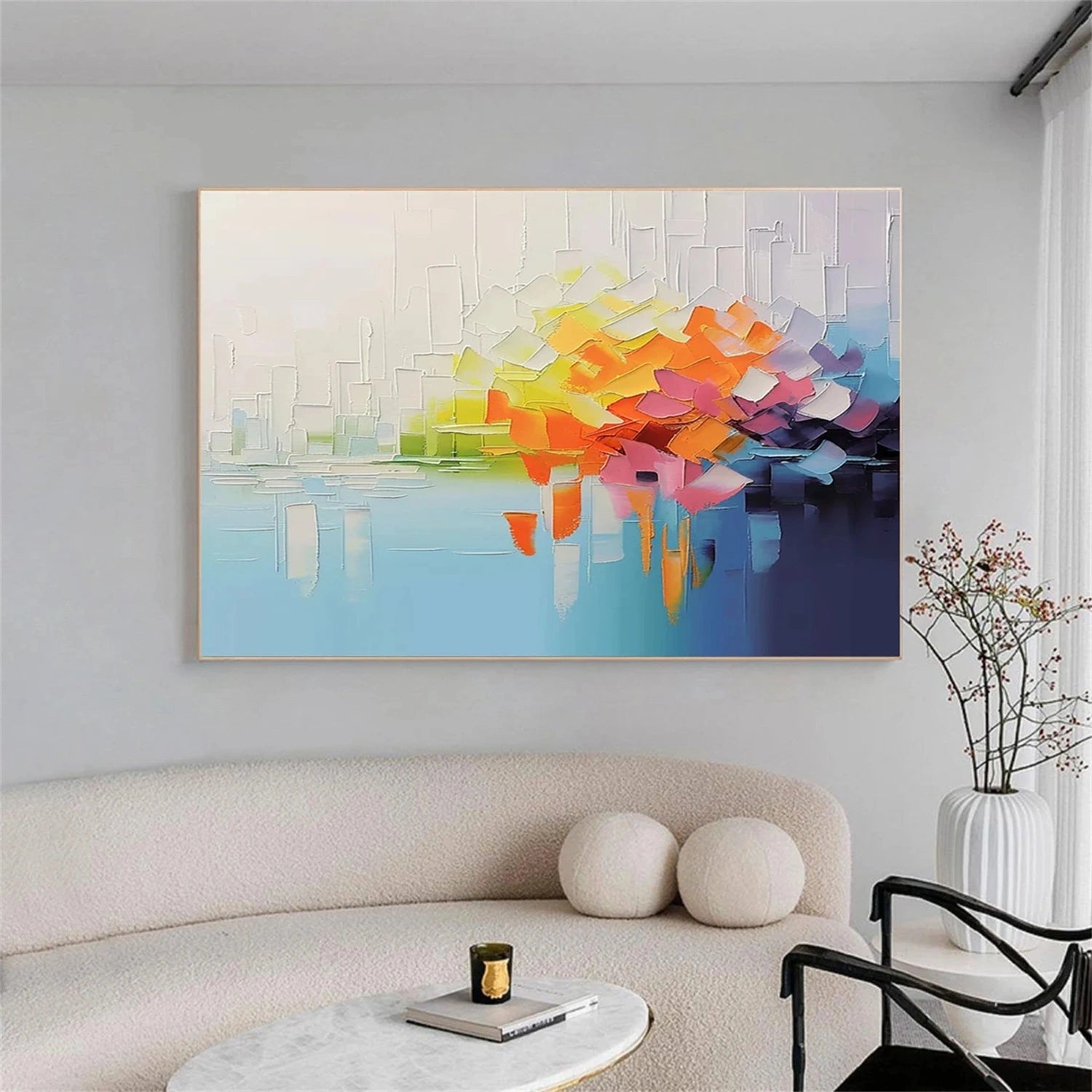 Abstract Painting #AB 301 - Modern Wall Art for Home & Office Decor - Perfect for Living Room, Bedroom, or Workspace