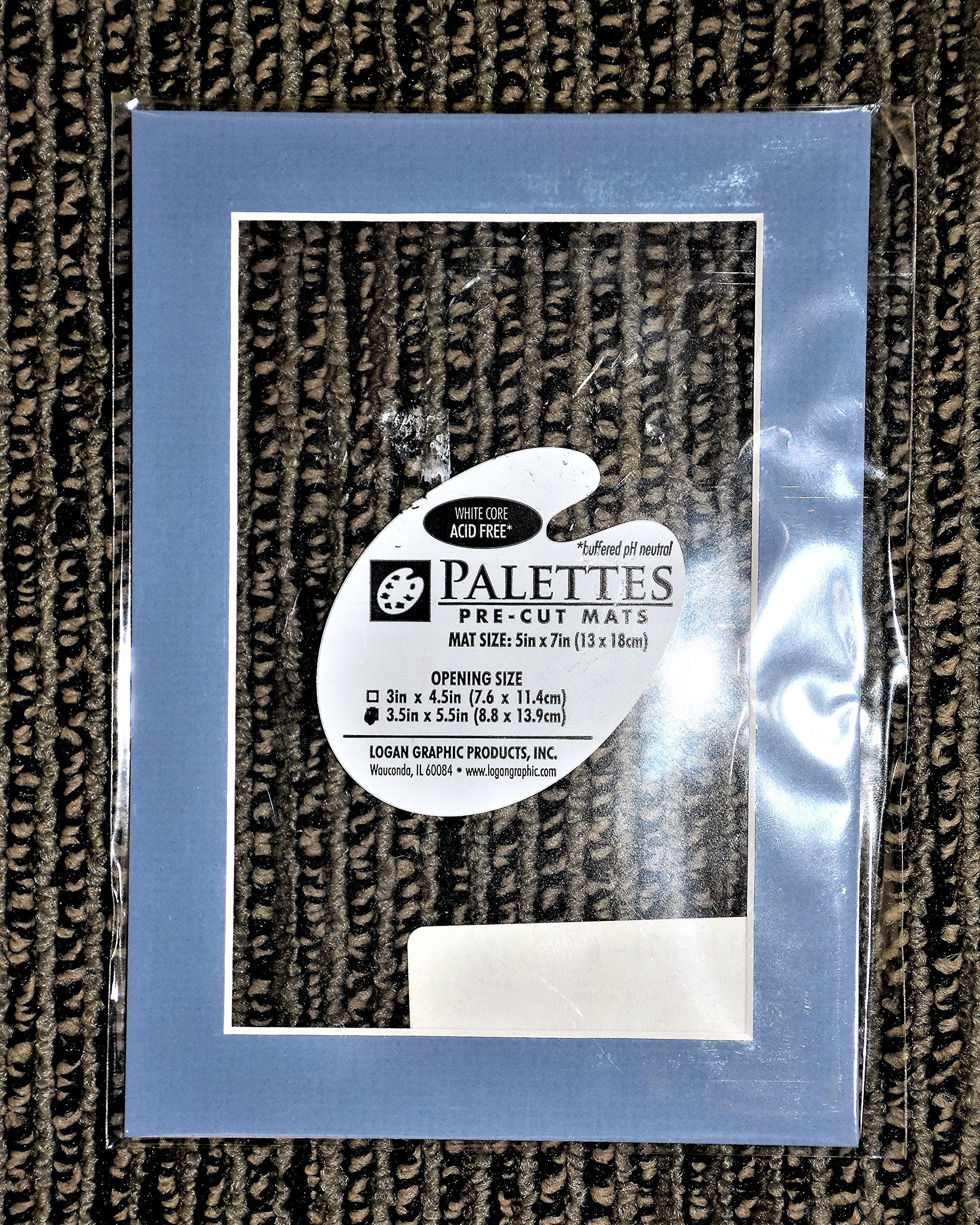 5x7 Non-Slip Blue Welcome Mat with 3.5x5.5 Wedge Design - Set of 5 - Perfect for Front Door, Porch, and Entryway Decor